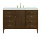 James Martin Vanities 48'' Vanity, Mid Century Walnut w/ 3 CM Victorian Silver Quartz Top 485-V48-WLT-3VSL - alternate 1